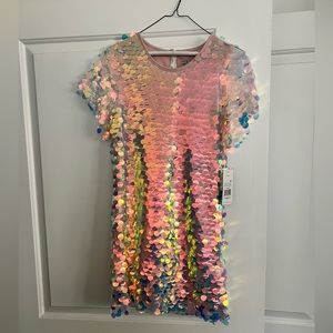 Habitual Kids Girl’s Pink Pailette Dress Size 14